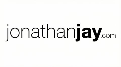 Jonathan Jay logo website text with .com domain